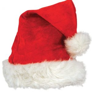 Deluxe Red Velvet Santa Costume Hat