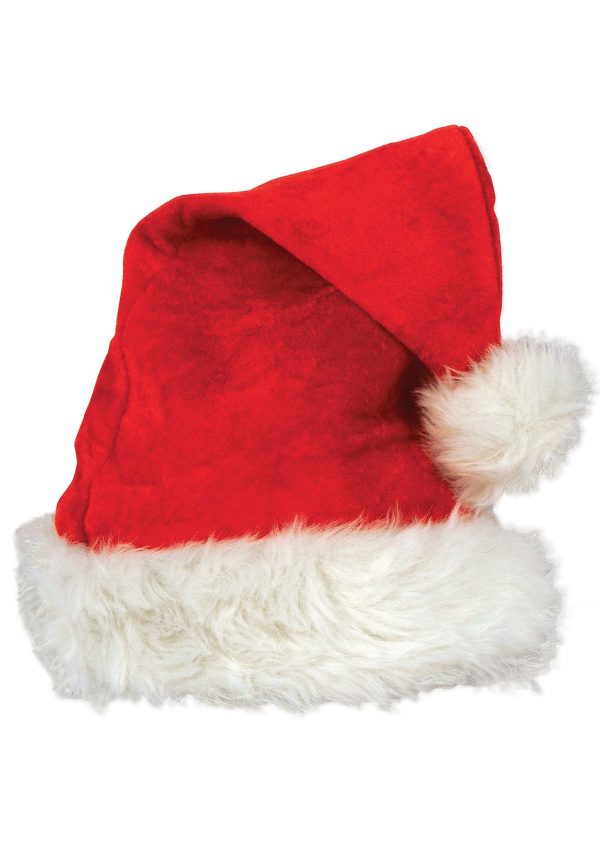Deluxe Red Velvet Santa Costume Hat