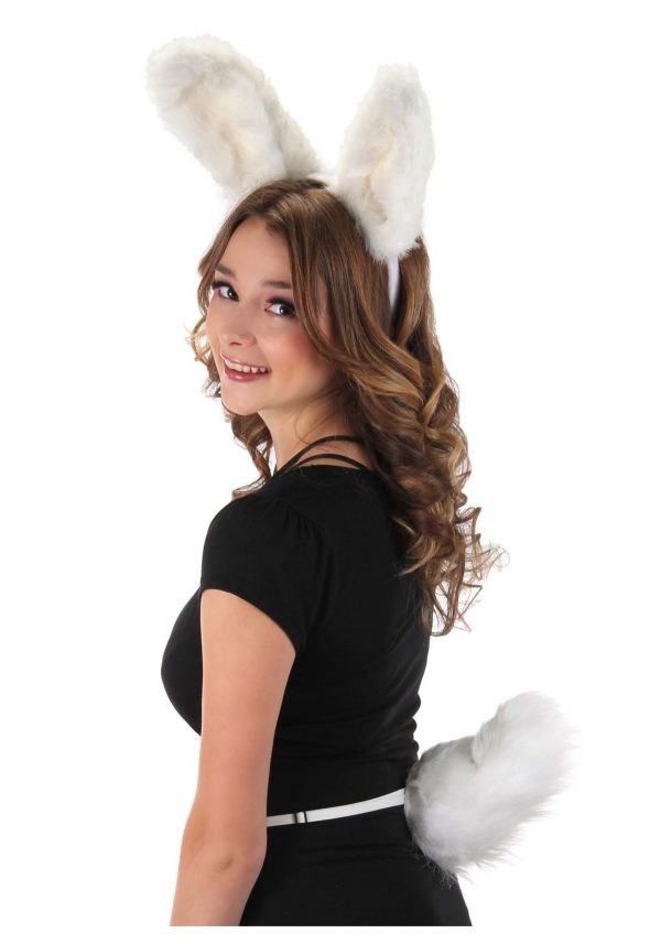 Deluxe White Bunny Tail