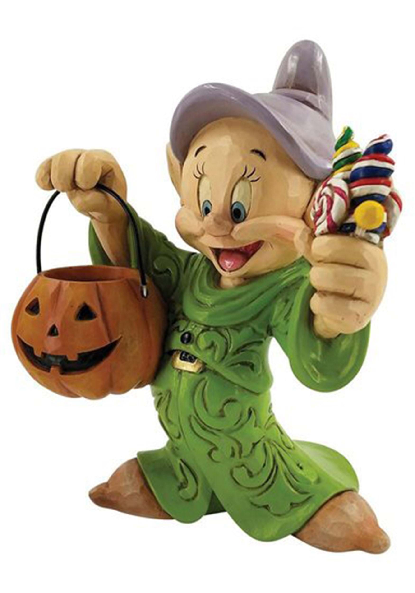 Disney Jim Shore Dopey Halloween with Pumpkin Statue