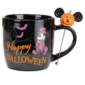 Disney Mickey Happy Halloween Black Stirrer Mug