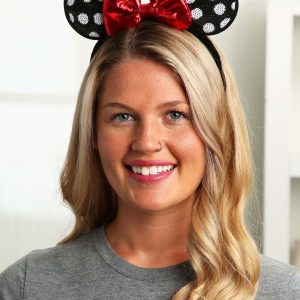 Disney Minnie Mouse Polka Dot Sequined Ears Headband