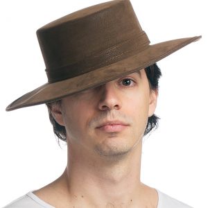 Faux Leather Spanish Hat