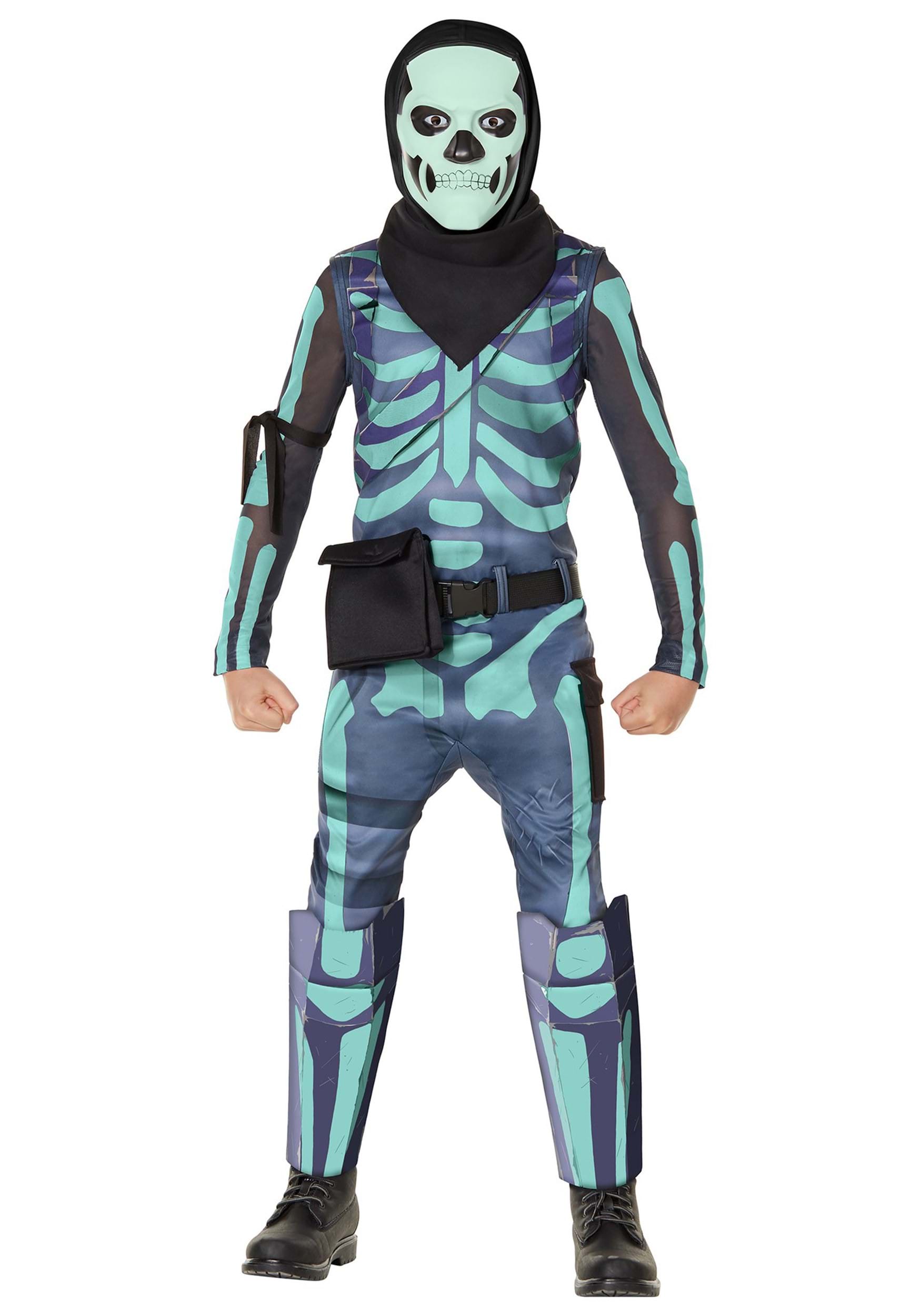 Fortnite Green Skull Trooper Costume for Kids