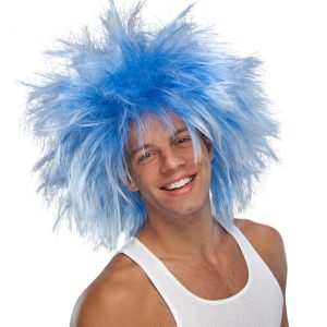 Funky Blue Punk Wig