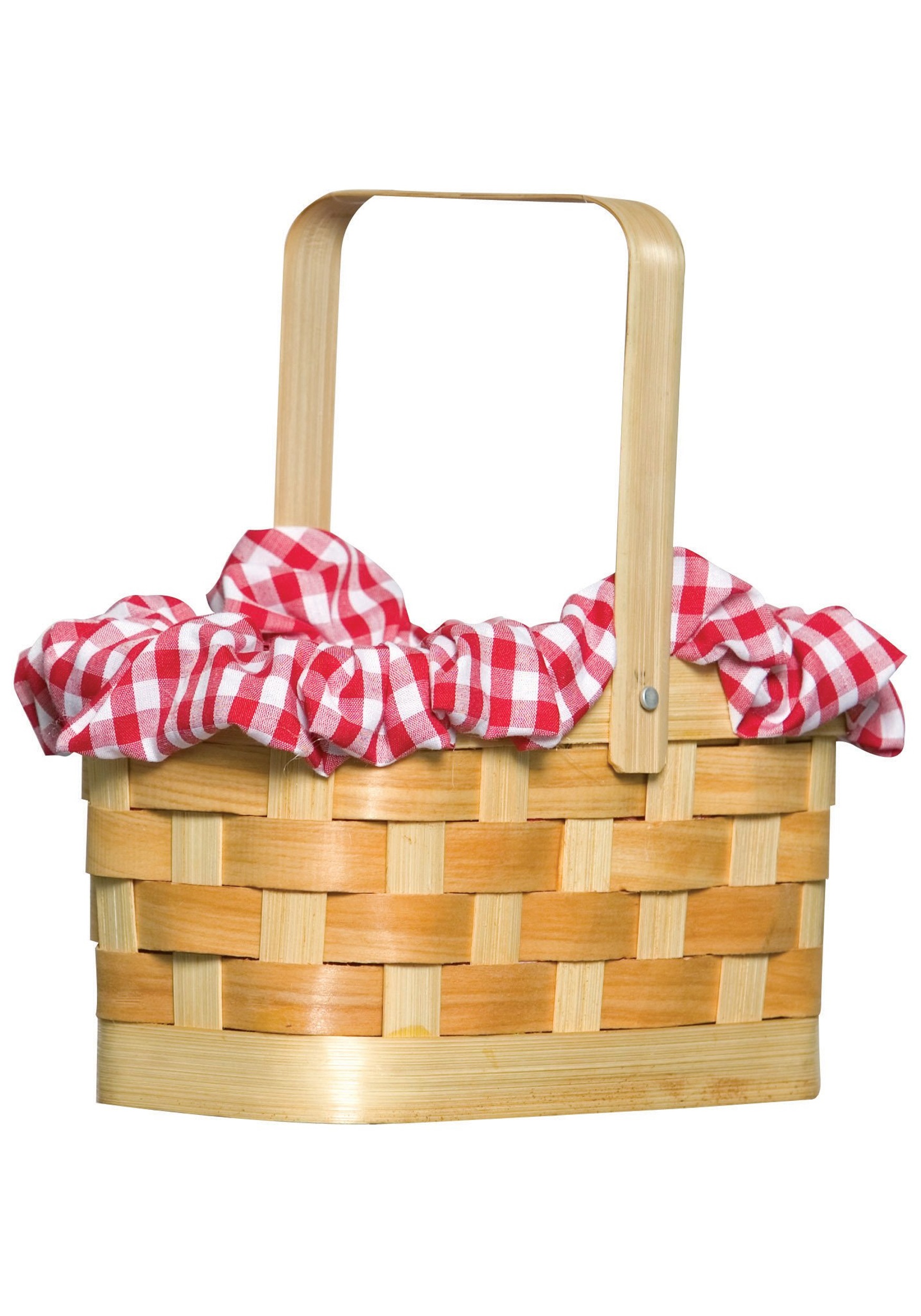Gingham Basket Handbag Prop