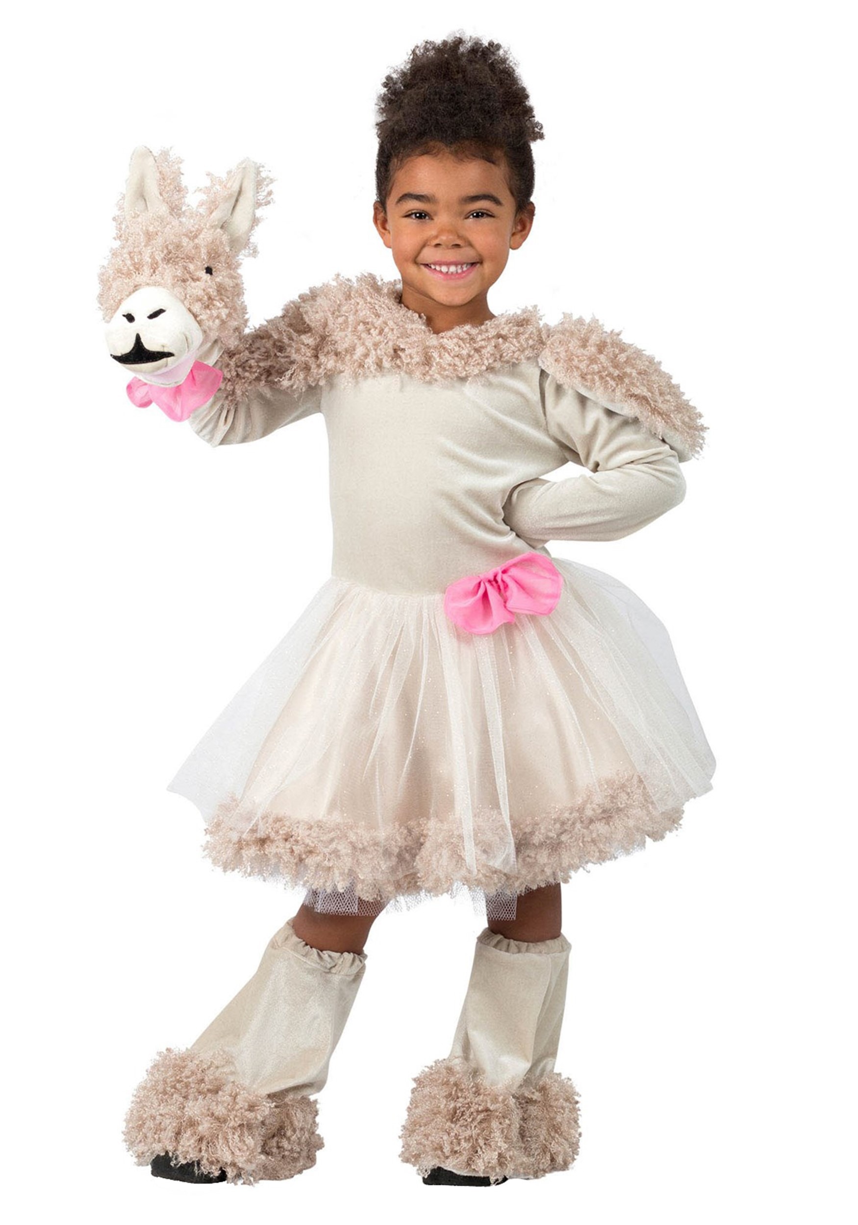 Girls Arm Puppet Llama Costume