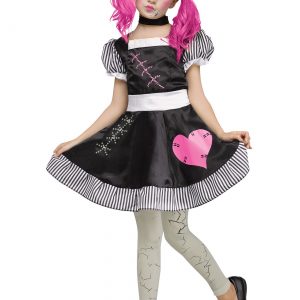 Girls Broken Doll Costume