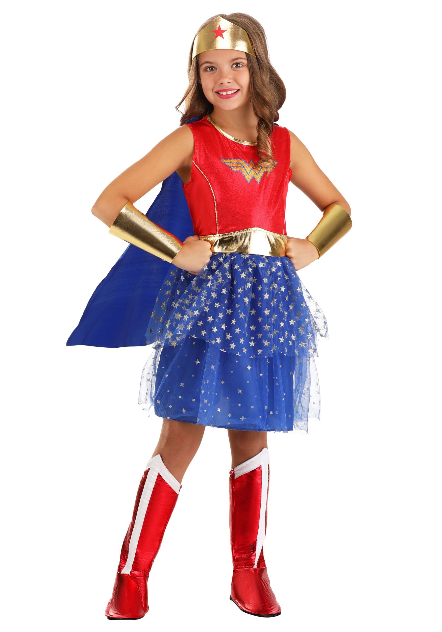 Girl’s Caped Wonder Woman Costume