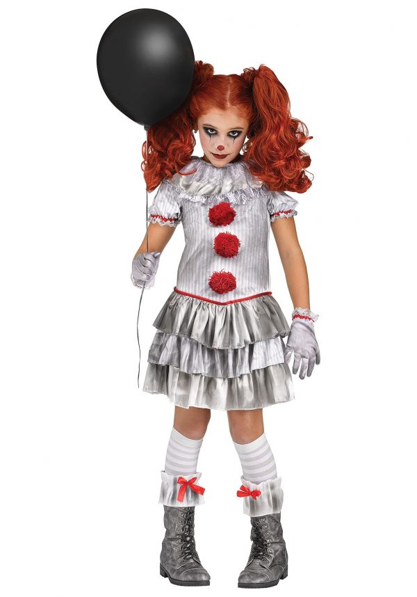 Girl's Carnevil Clown Costume