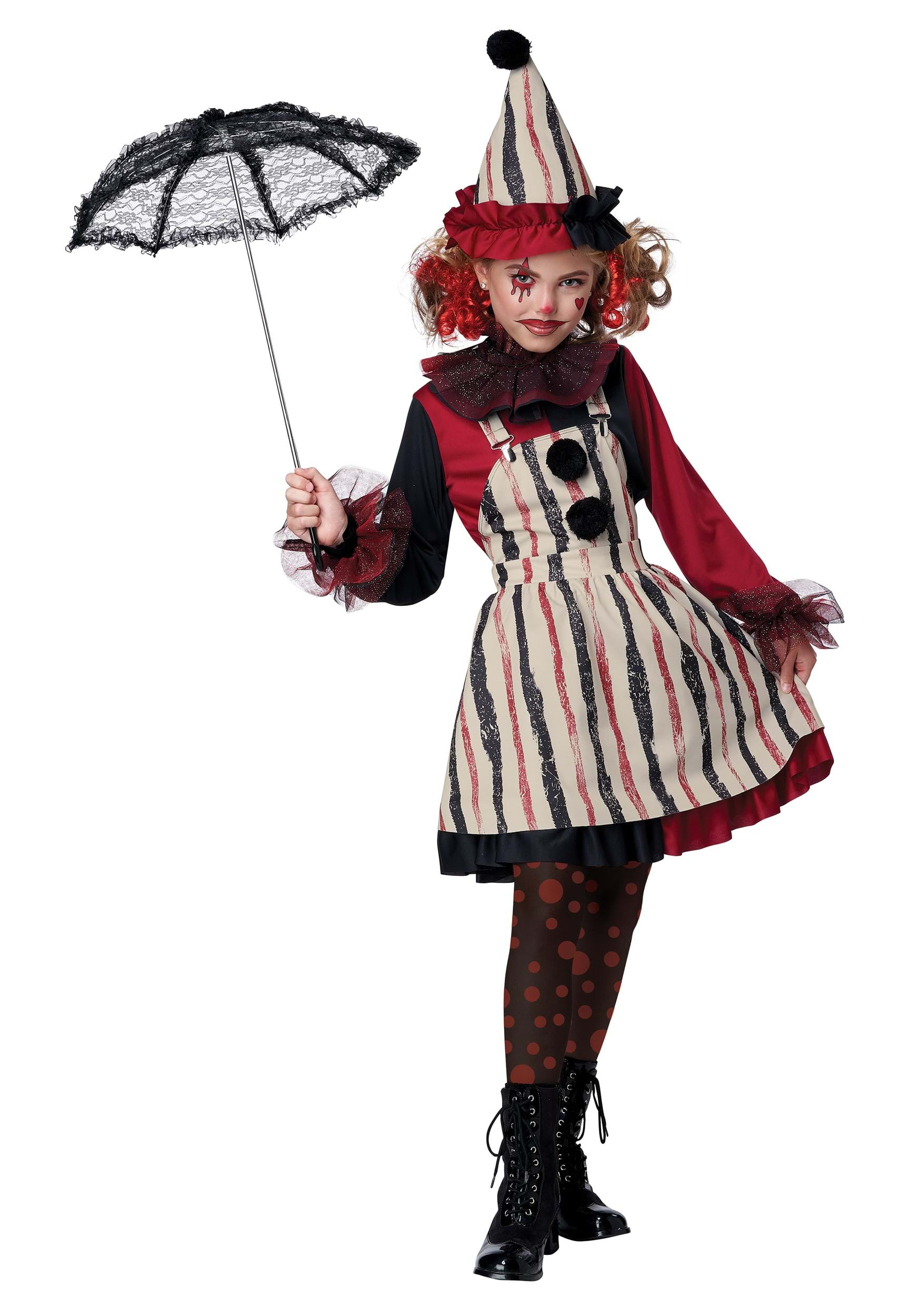 Girl’s Clever Clown Child Costume