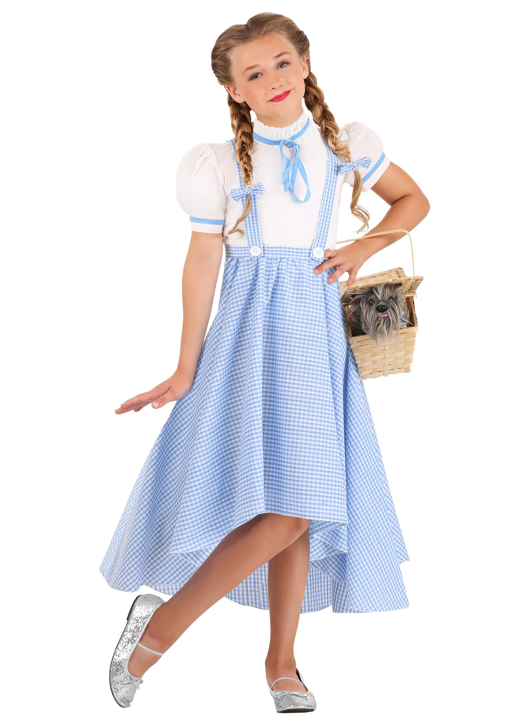 Girl's Hi-Lo Gingham Dress Kansas Girl Costume
