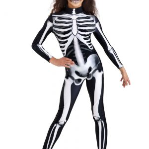 Girl's Jumpsuit Skeleton Costume