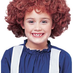 Girl's Little Red Orphan Wig