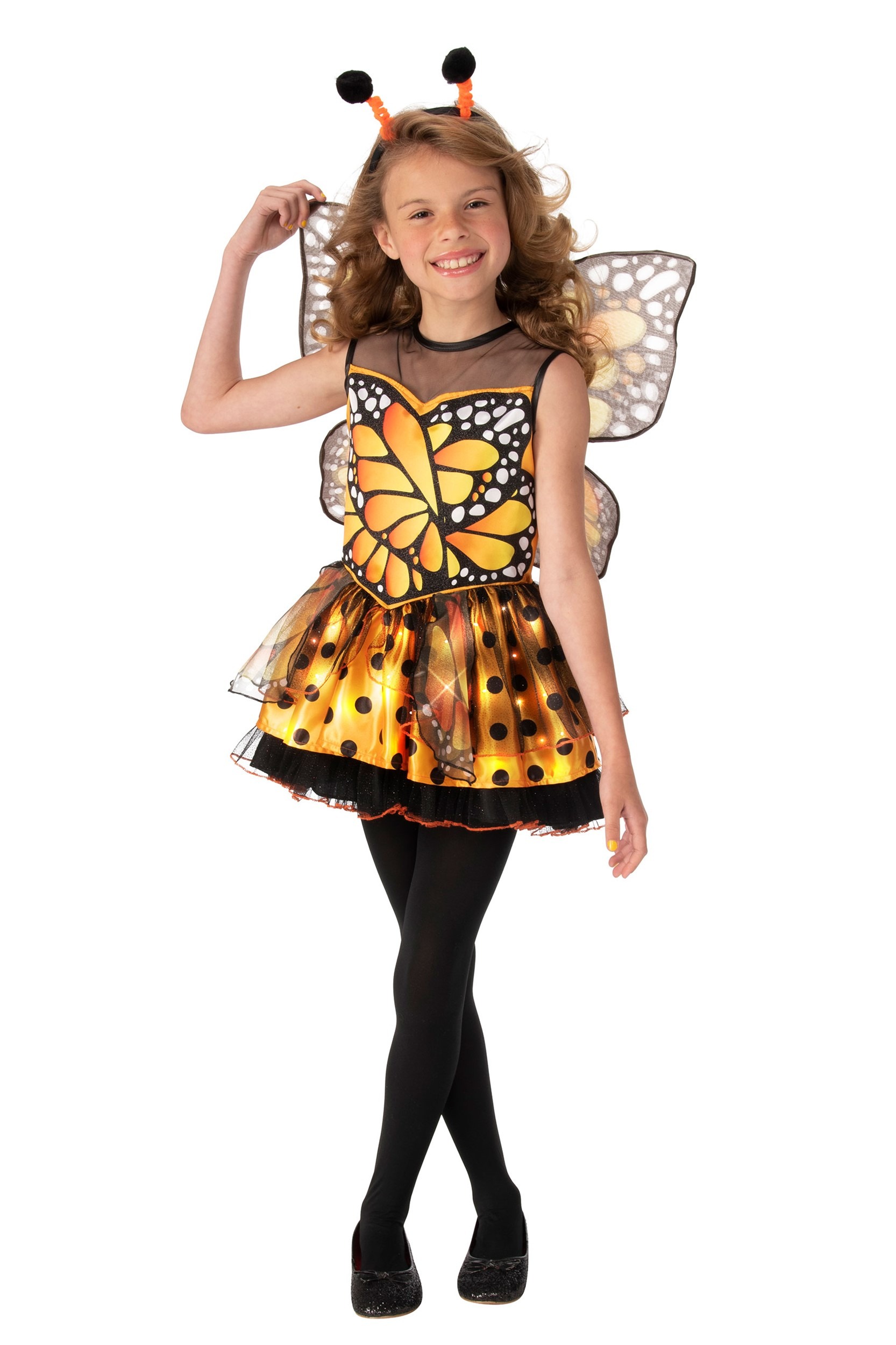 Girl’s Orange Monarch Butterfly Costume