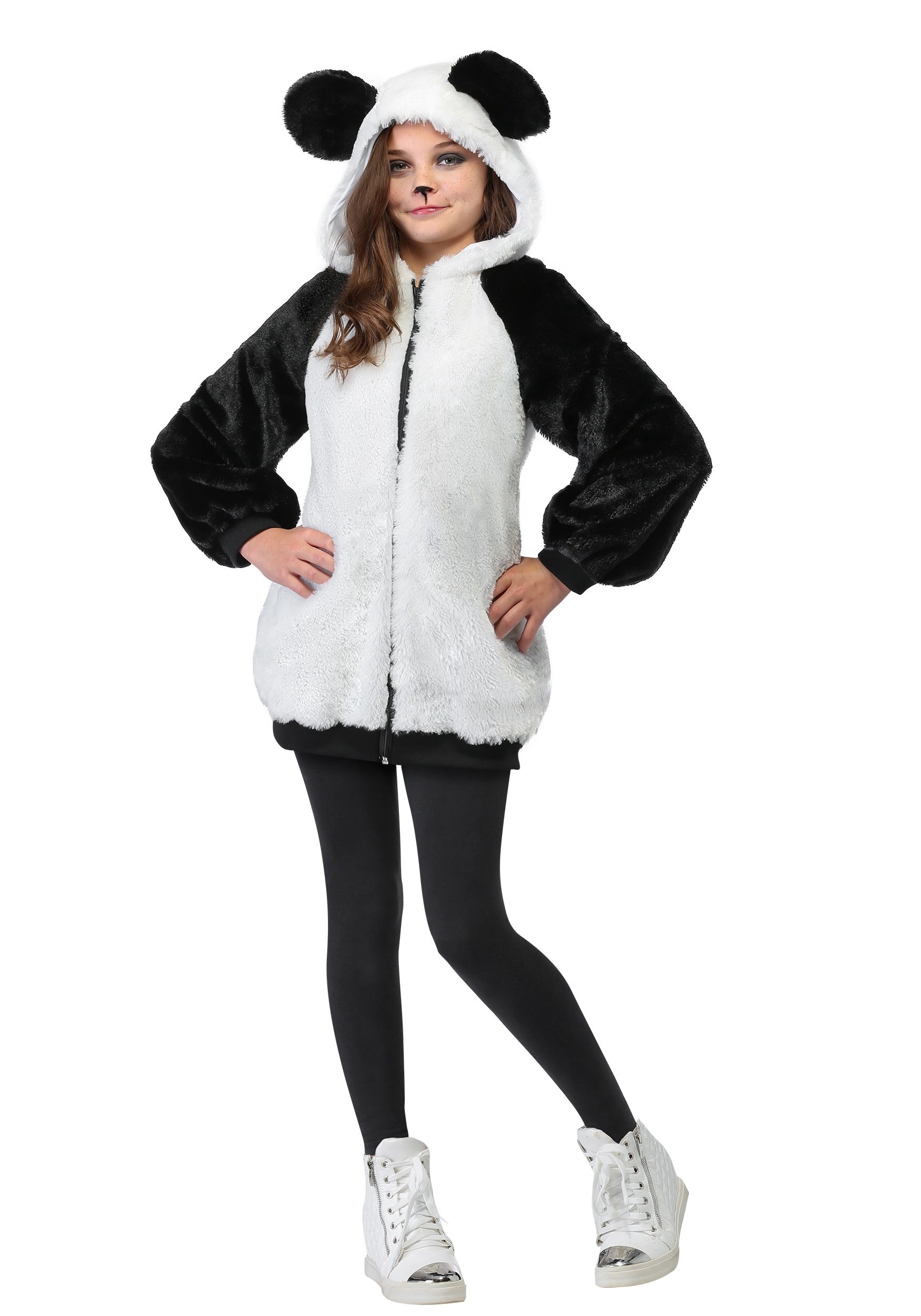 Girls Panda Hooded Jacket Costume