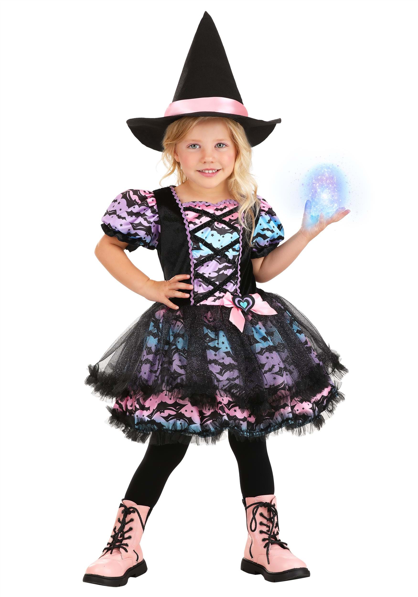 Girl’s Pastel Tutu Toddler Witch Costume