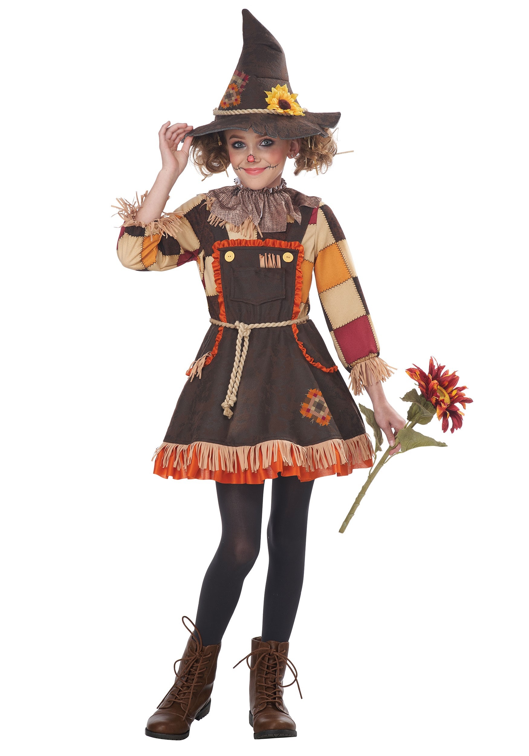 Girl’s Patchwork Scarecrow Costume