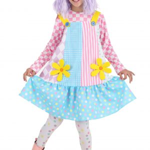 Girl's Pinafore Clown Costume Dress