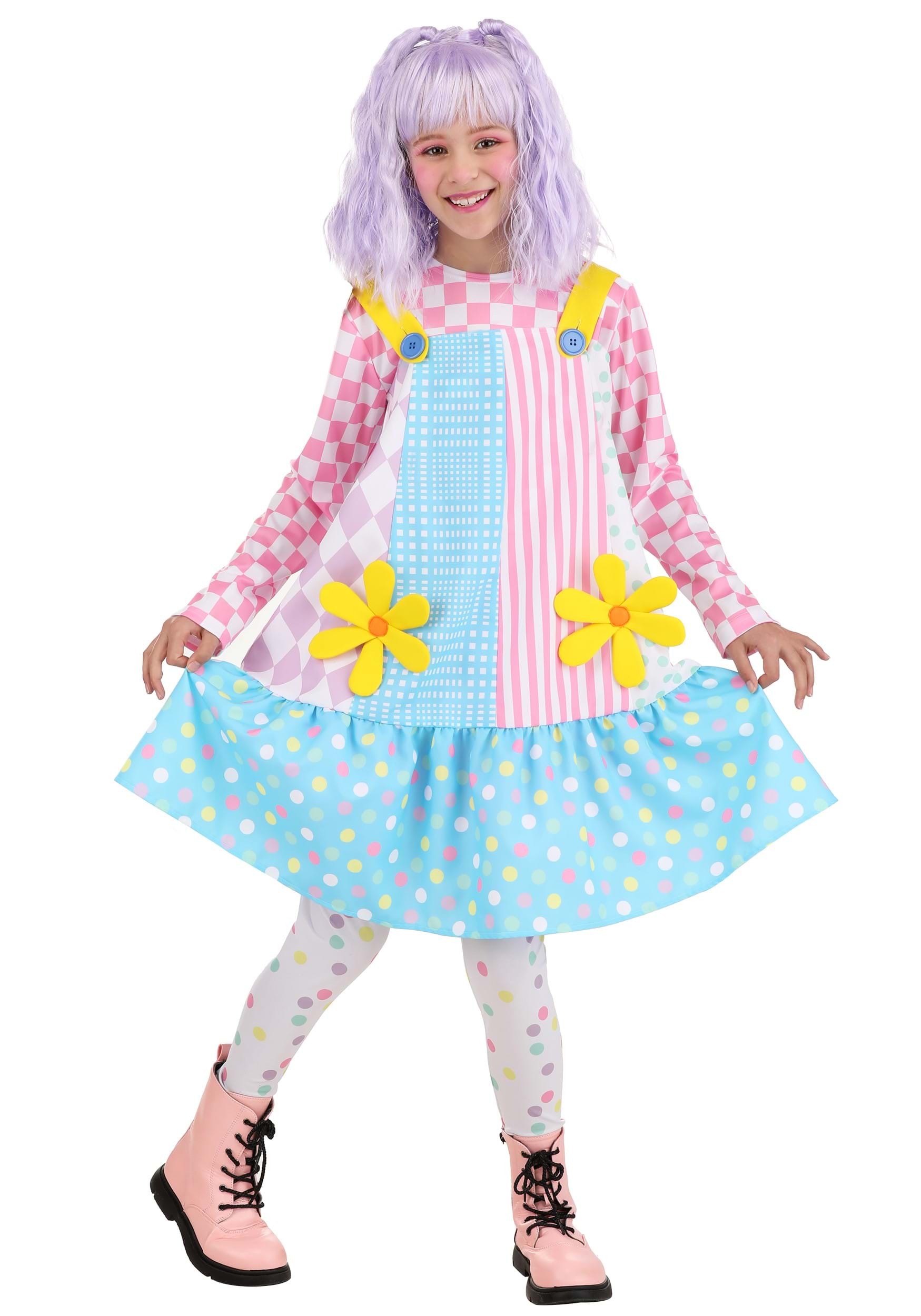 Girl’s Pinafore Clown Costume Dress