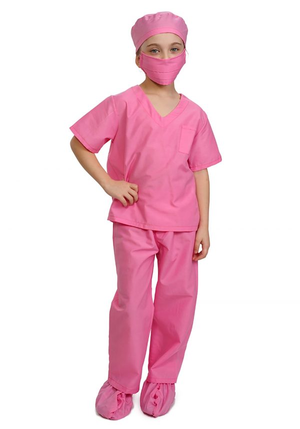 Girl's Pink Doctor Scrubs