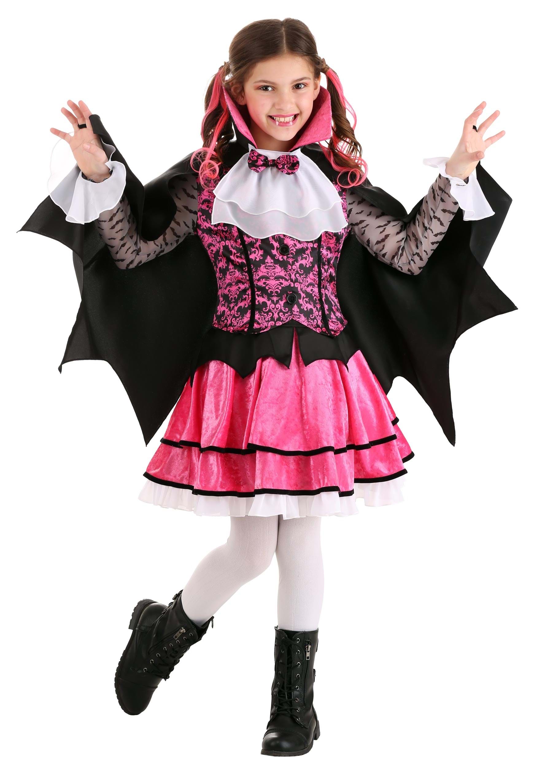 Girls Pink Vampire Costume