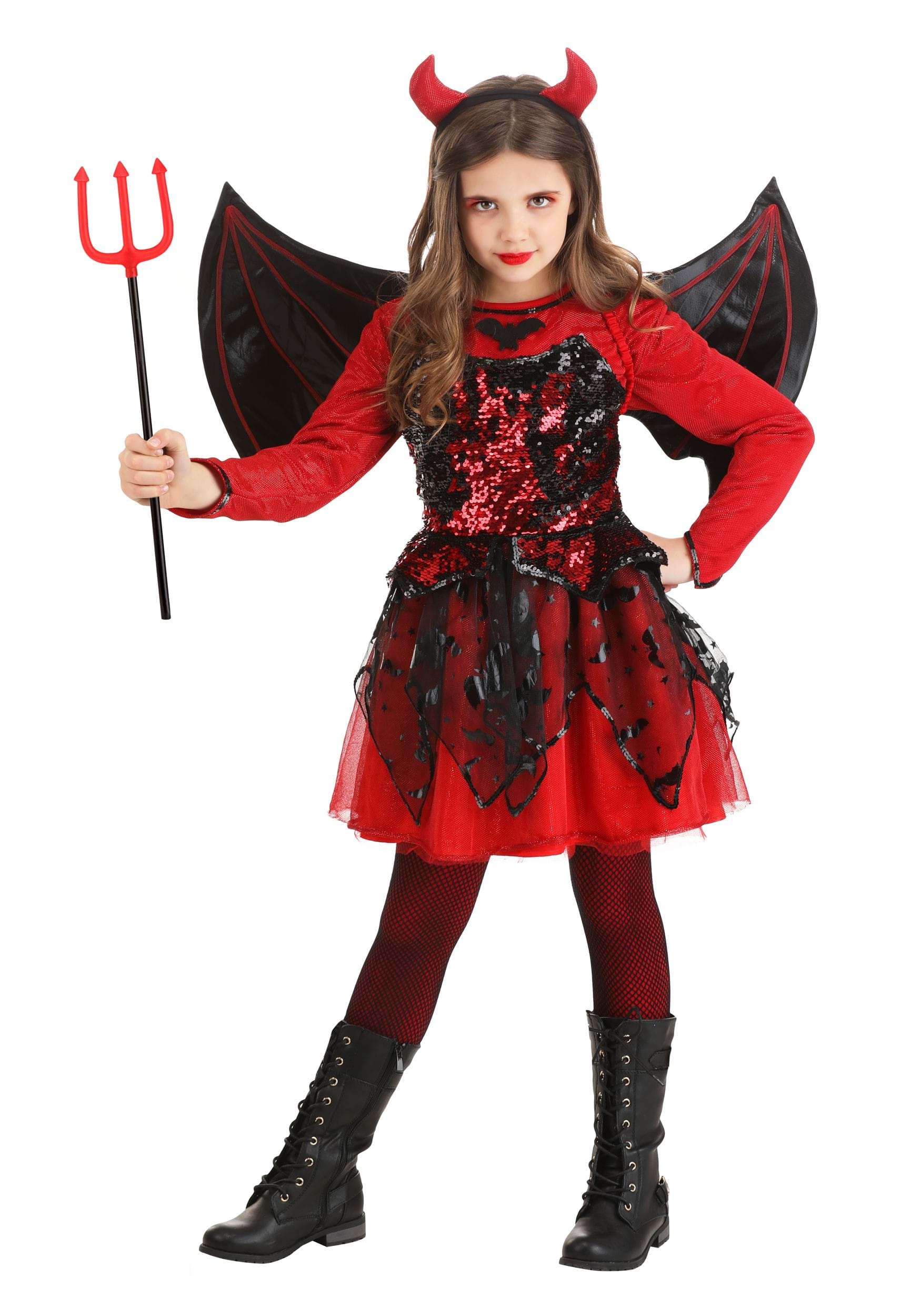 Girl’s Sparkling Devil Dress Costume