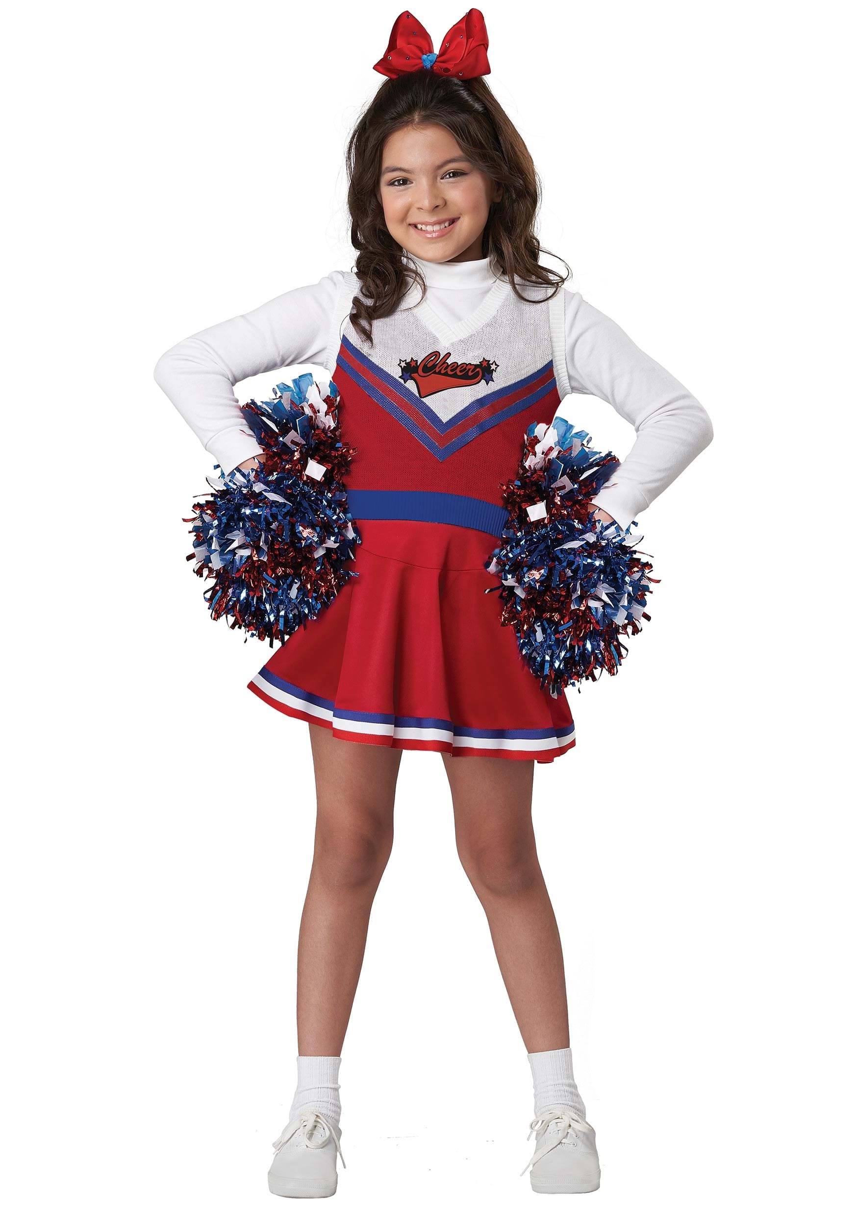 Girls Spunky Cheerleader Costume