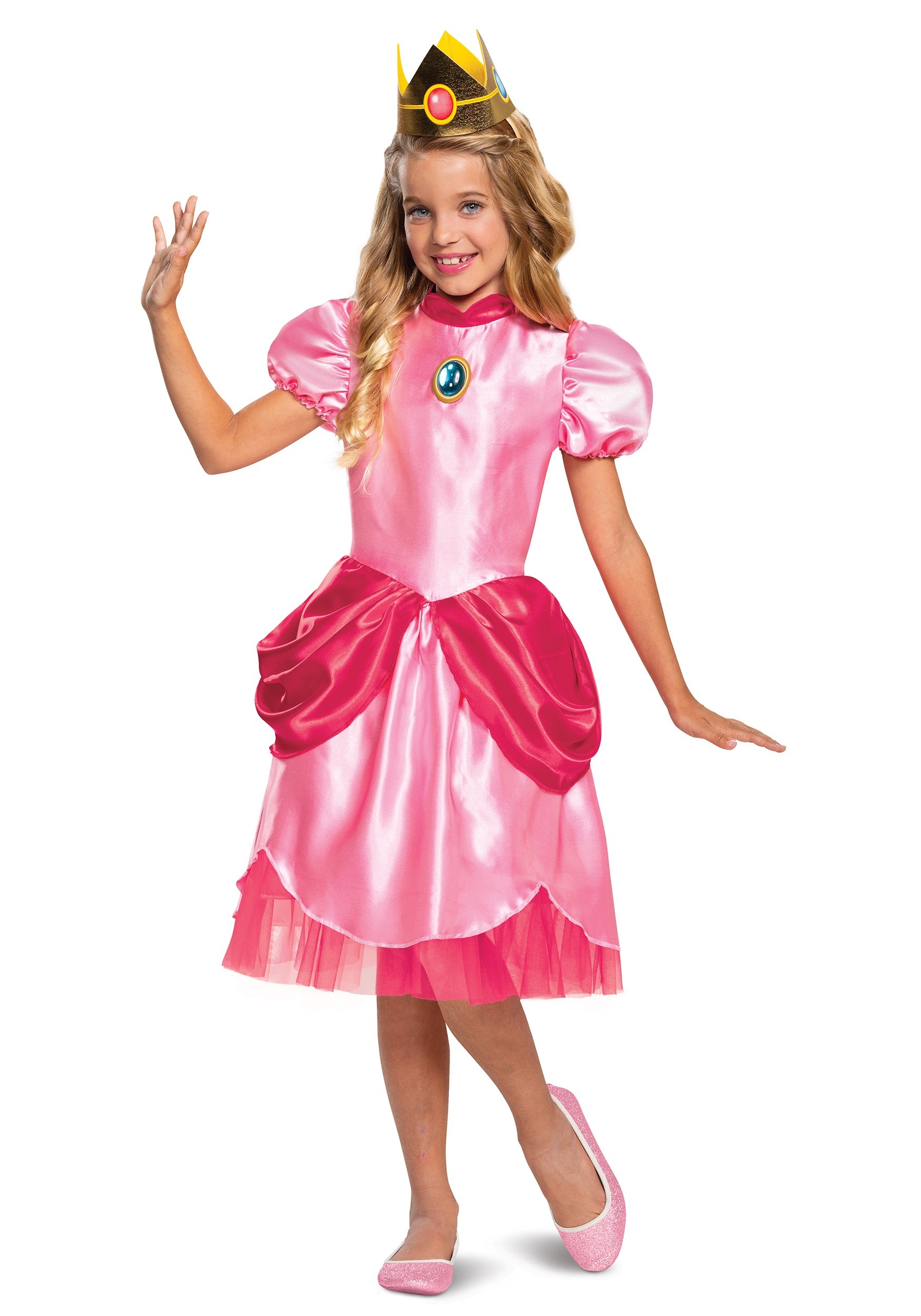 Girl’s Super Mario Classic Princess Peach Costume