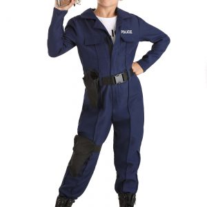 Girl's Tactical Cop Jumpsuit Costume