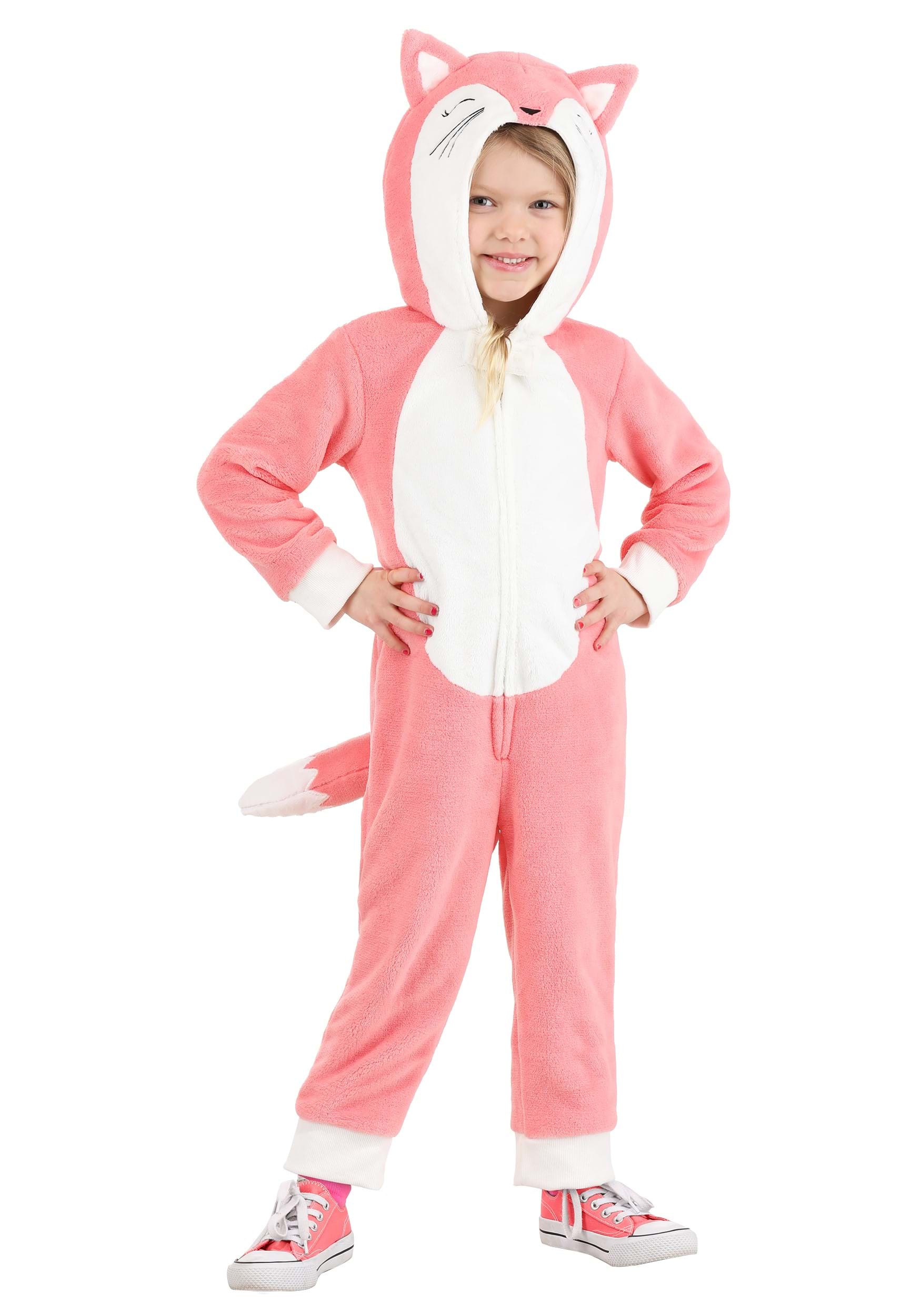 Girl’s Toddler Pink Fox Onesie Costume