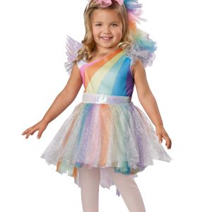 Girl's Toddler Rainbow Unicorn Costume