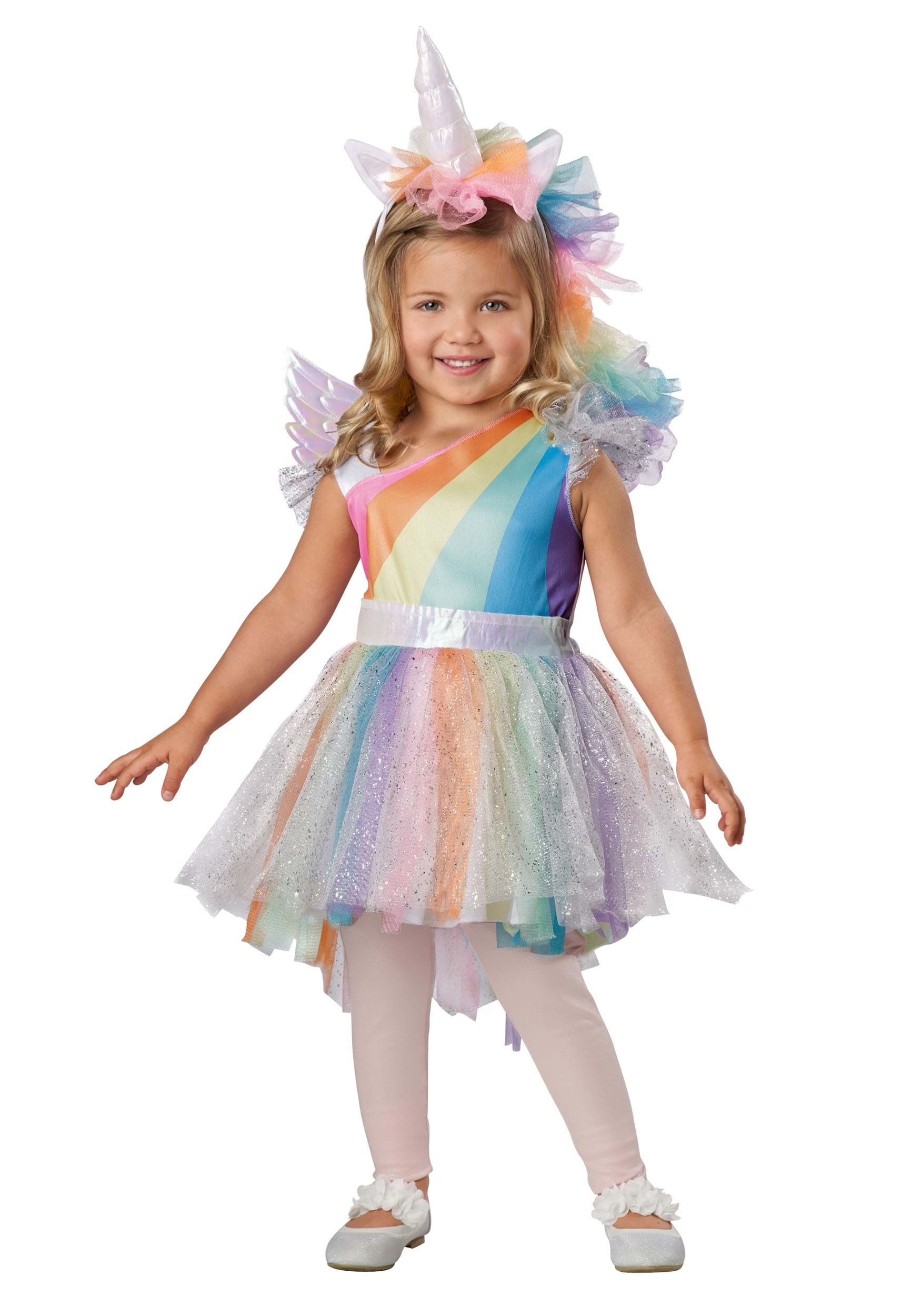 Girl’s Toddler Rainbow Unicorn Costume