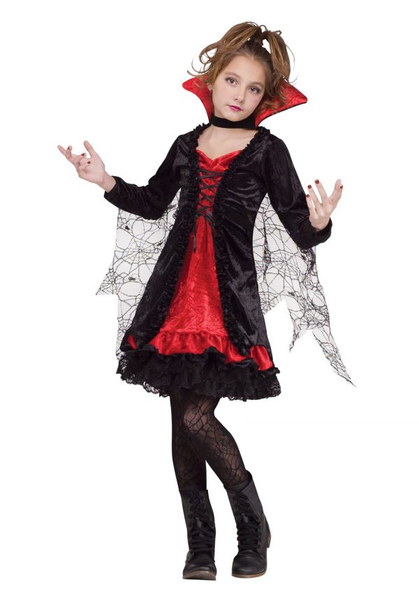 Girl's Vampire Web Costume