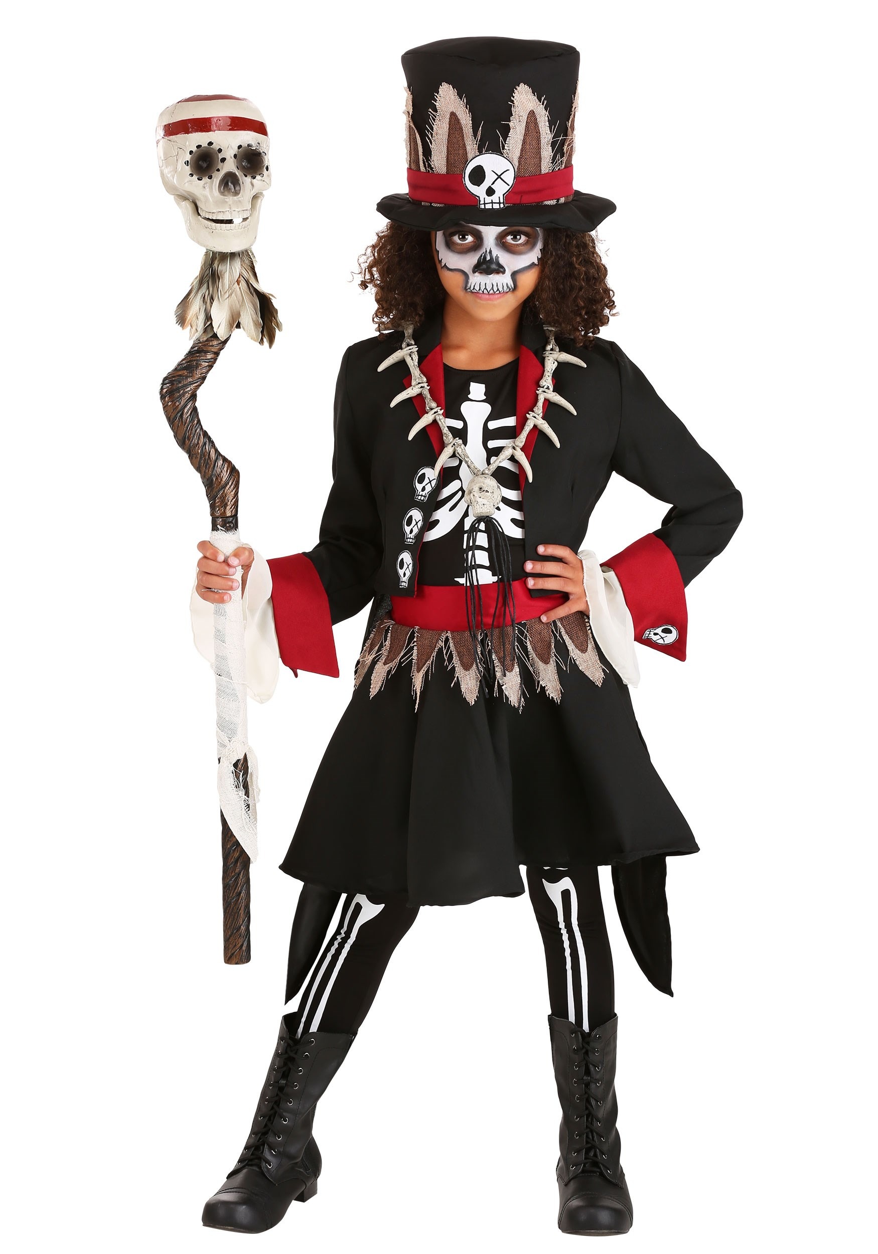 Girls Voodoo Skeleton Costume
