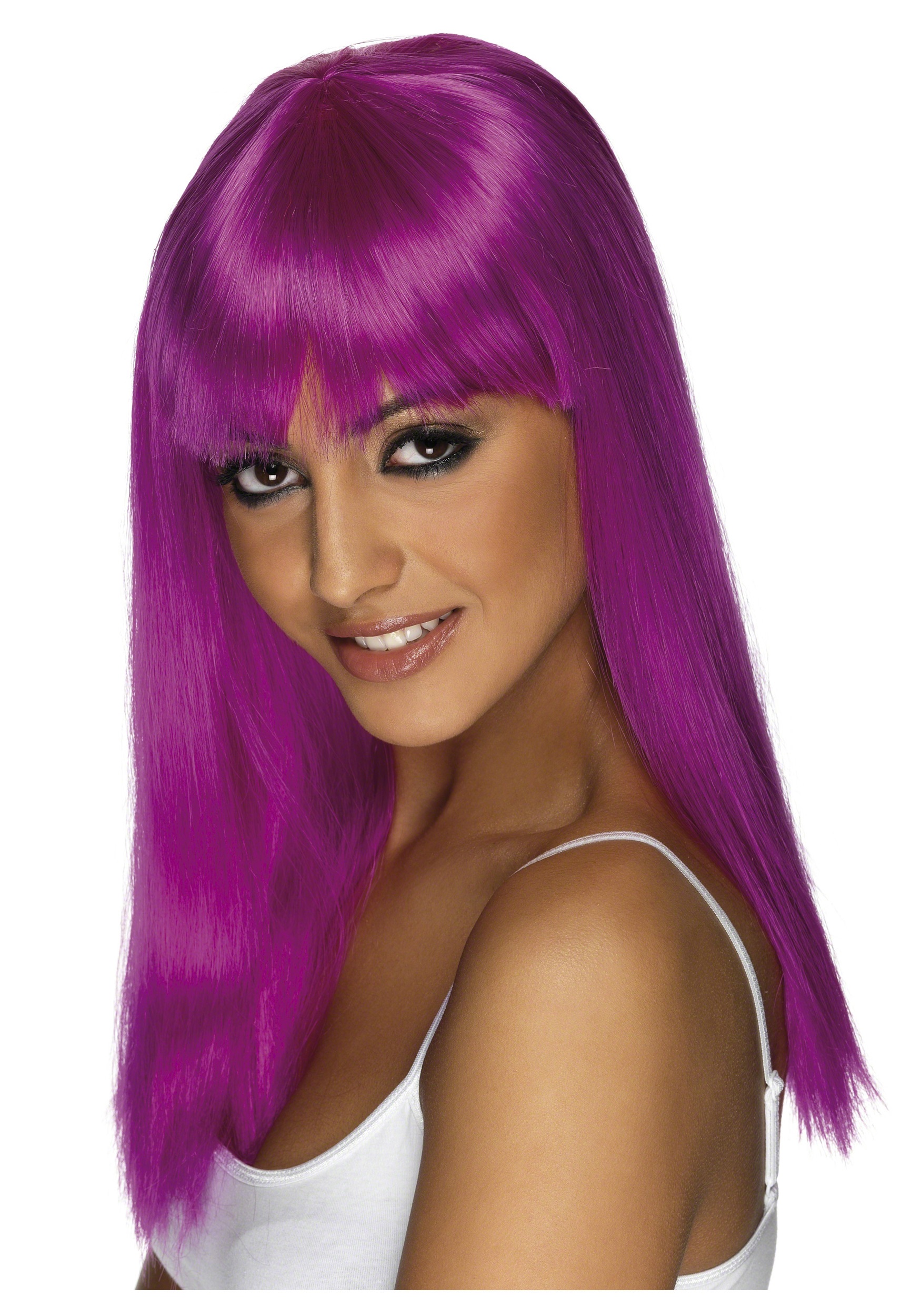 Glamourama Neon Purple Wig for Women
