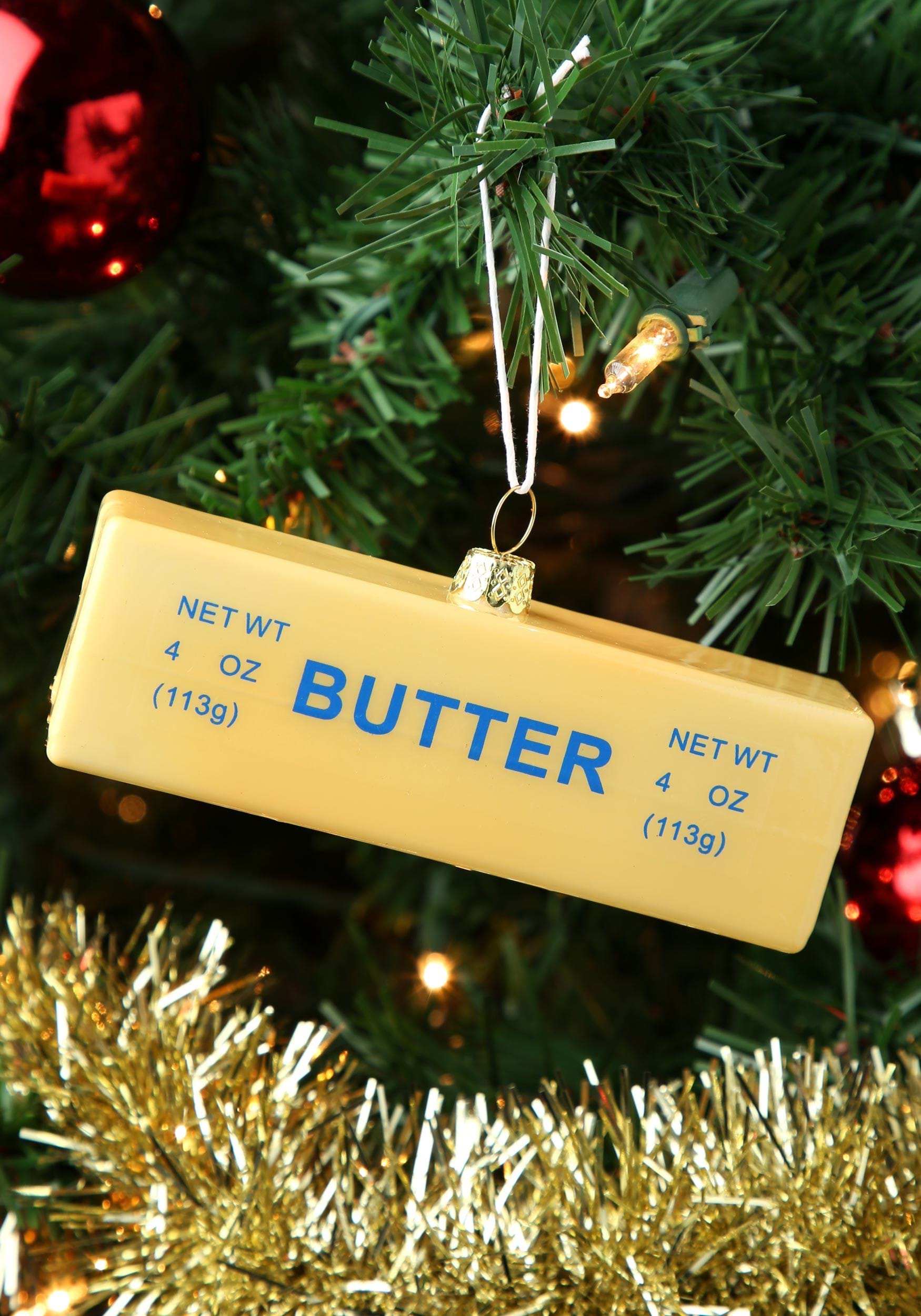 Glass Christmas Ornament Stick of Butter