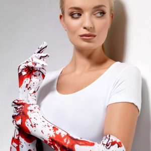 Gloves with Blood Splatter