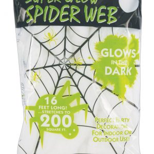 Glow in the Dark Spider Webs Halloween Decoration
