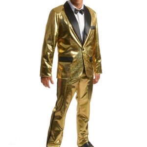 Gold Disco Ball Tuxedo Costume for Men