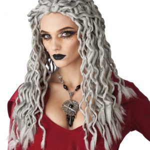 Gray Crinkle Dreads Wig
