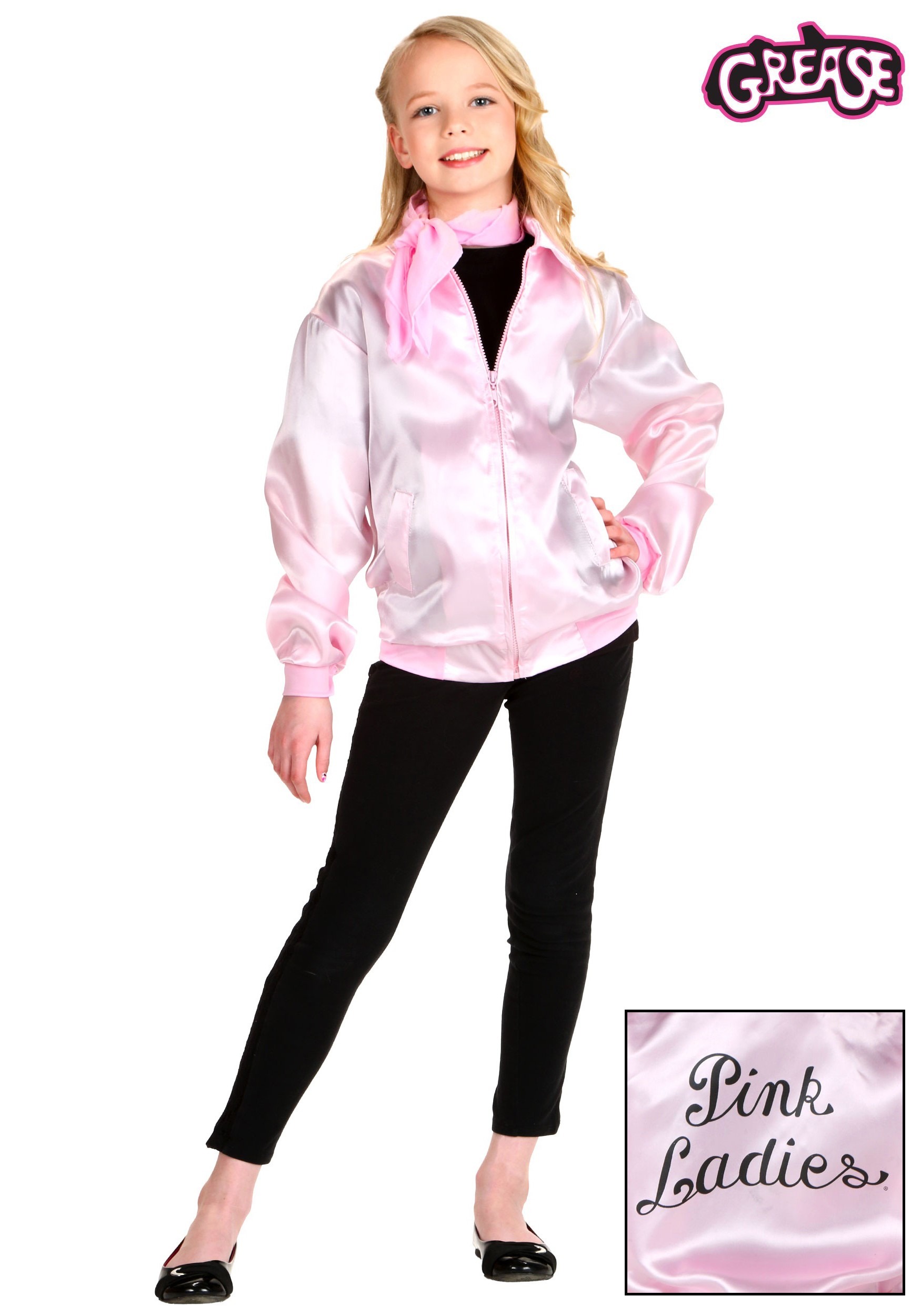 Grease Pink Ladies Costume Jacket for Kids