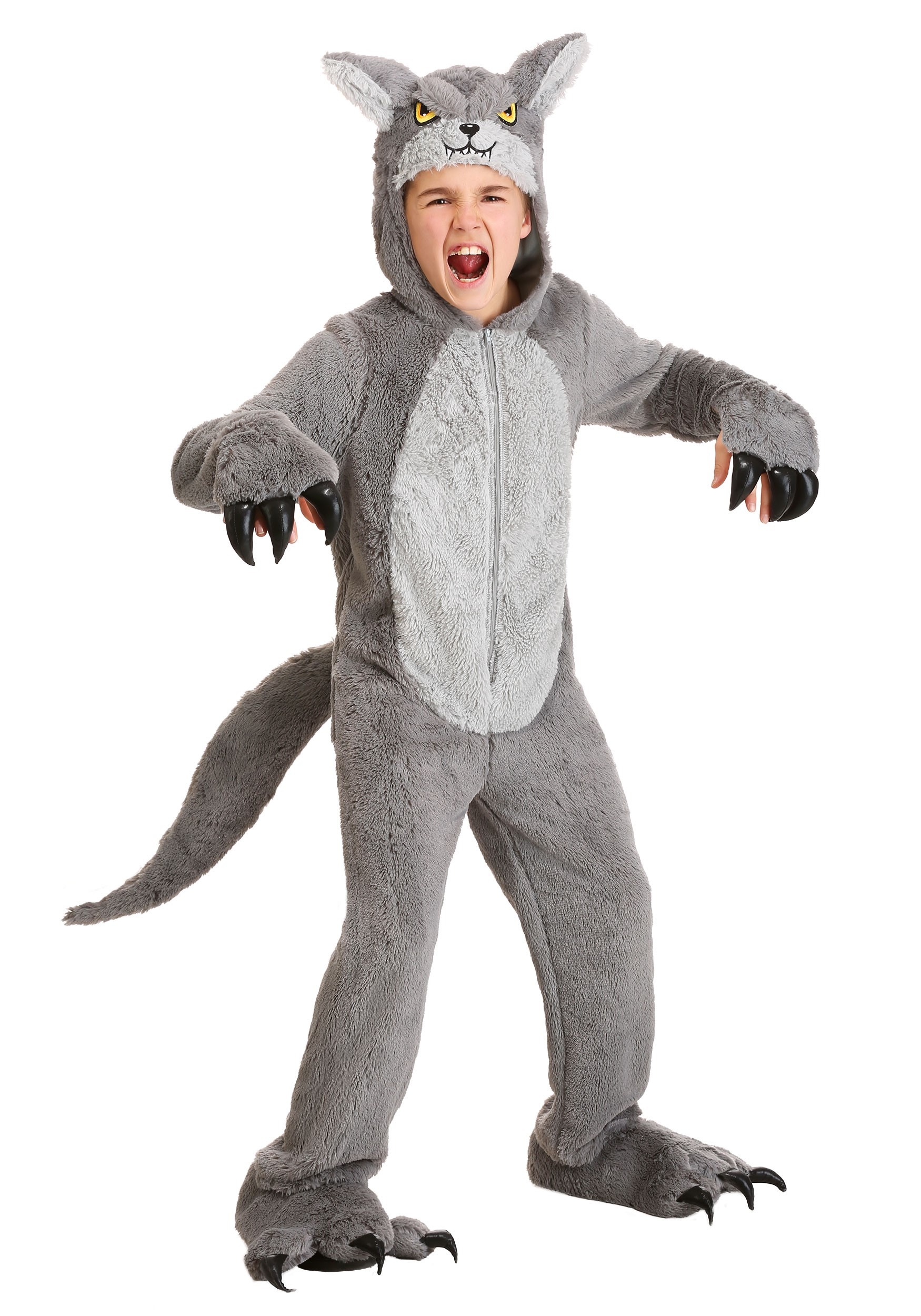 Grey Wolf Costume Kids
