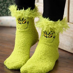 Grinch Fuzzy Socks