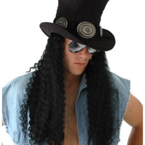 Guitar Superstar Costume Hat with Hair