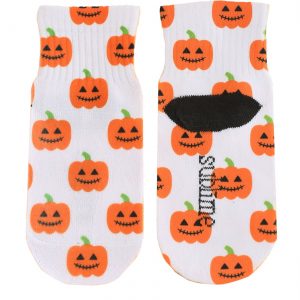 Halloween Pumpkins Kid's White Ankle Socks