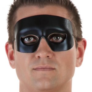 Hero and Villain Black Eye Mask for Adults