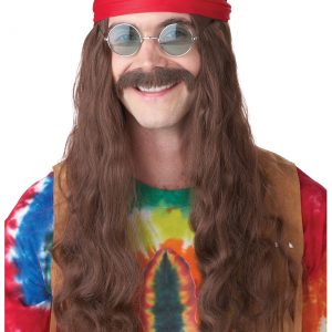 Hippie Man Wig and Mustache