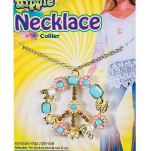 Hippie Peace Sign Deluxe Necklace