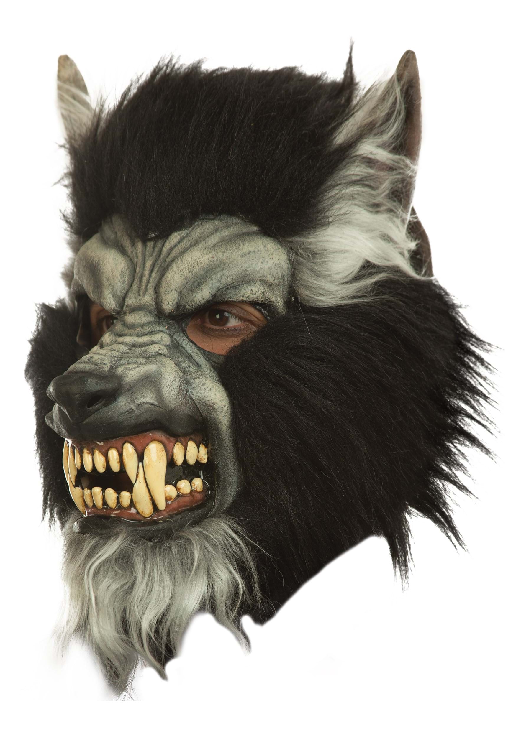 Howling Werewolf Gray Mask